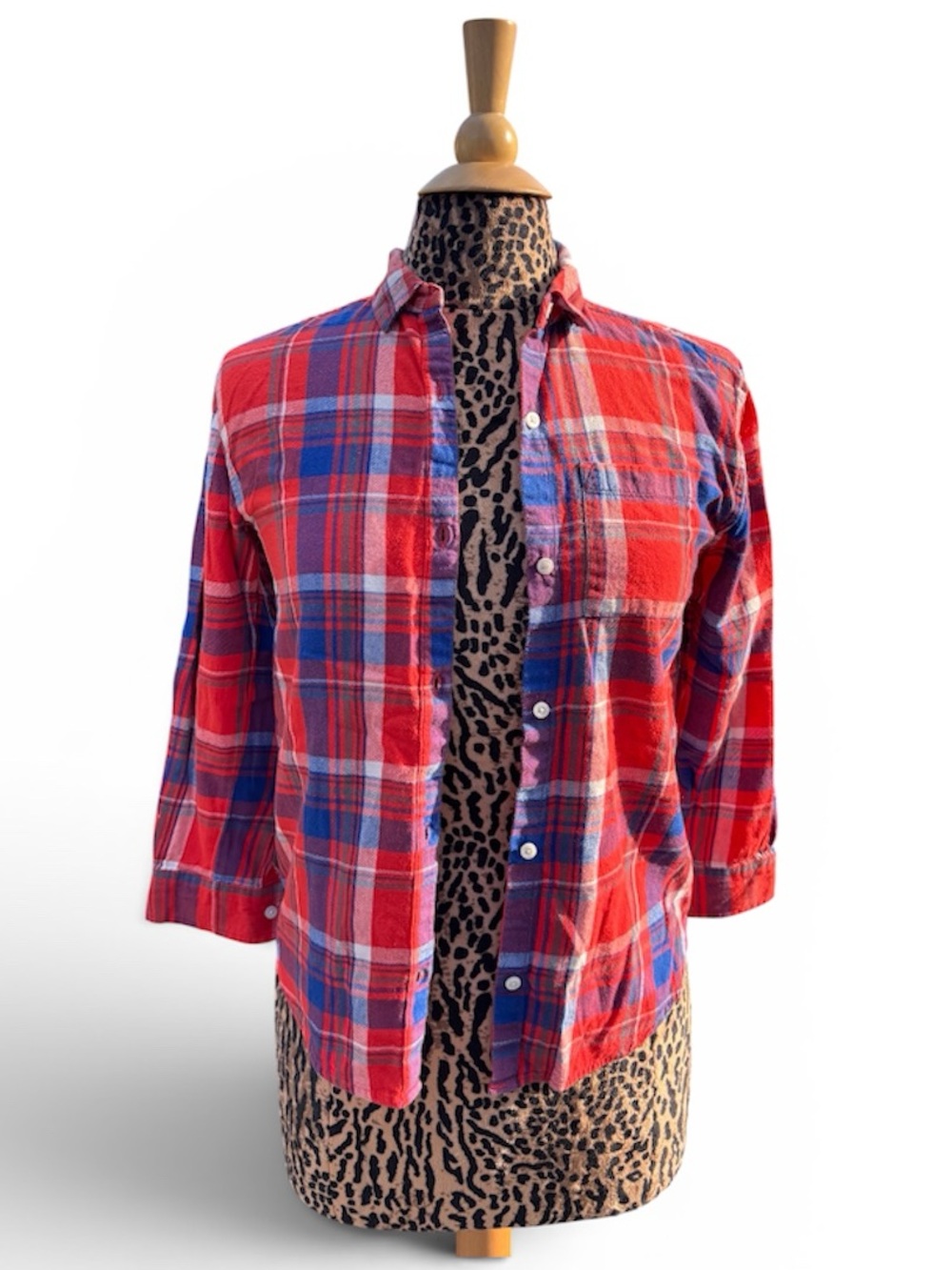 Old Navy Red Plaid Flannel Shirt